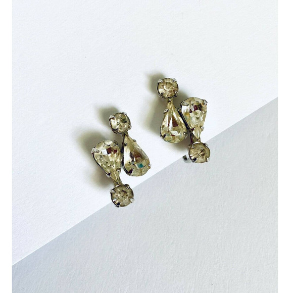 VTGCoro Silver Screw On Earrings - Picture 1 of 4